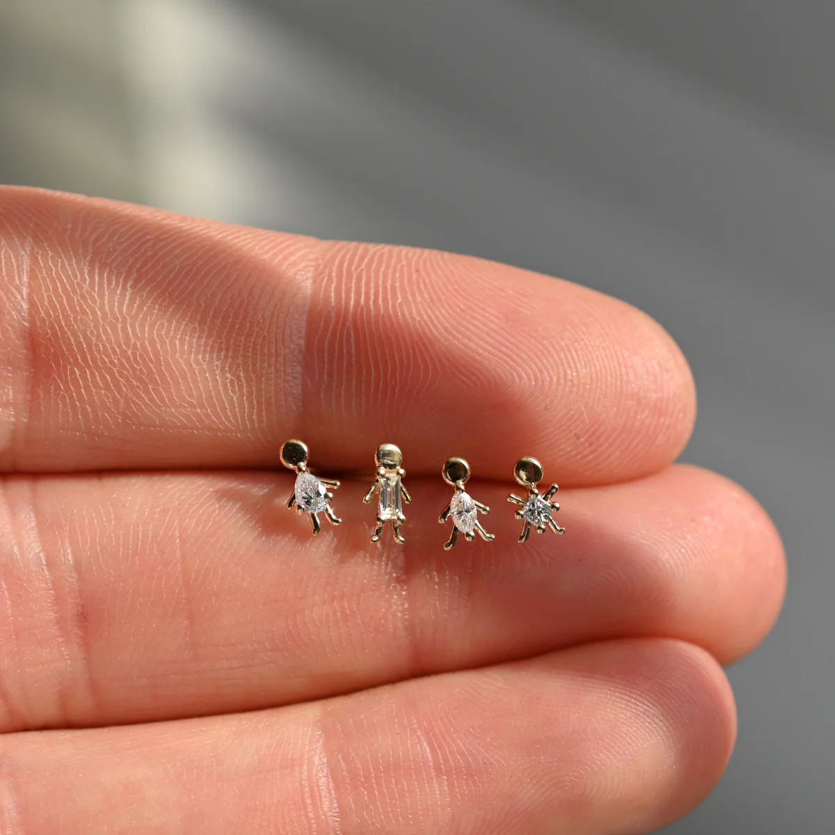 Mini Moi Princess Gemstone Studs, metier by tomfoolery