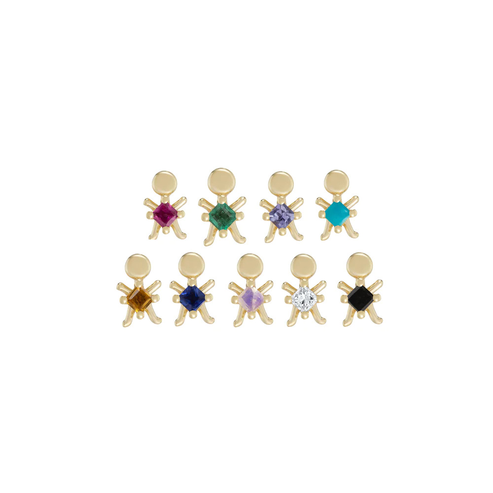 Mini Moi Princess Gemstone Studs, metier by tomfoolery