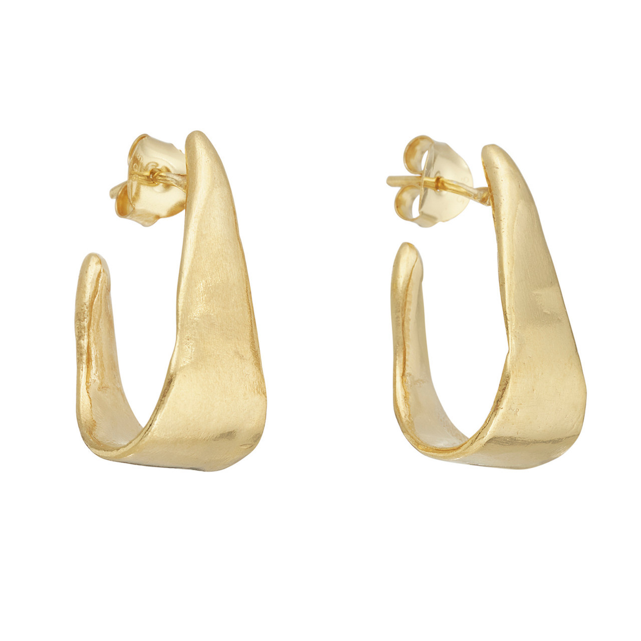 Tomfoolery, Kalila Gold Elongated Hoop Earrings, Karen Hallam