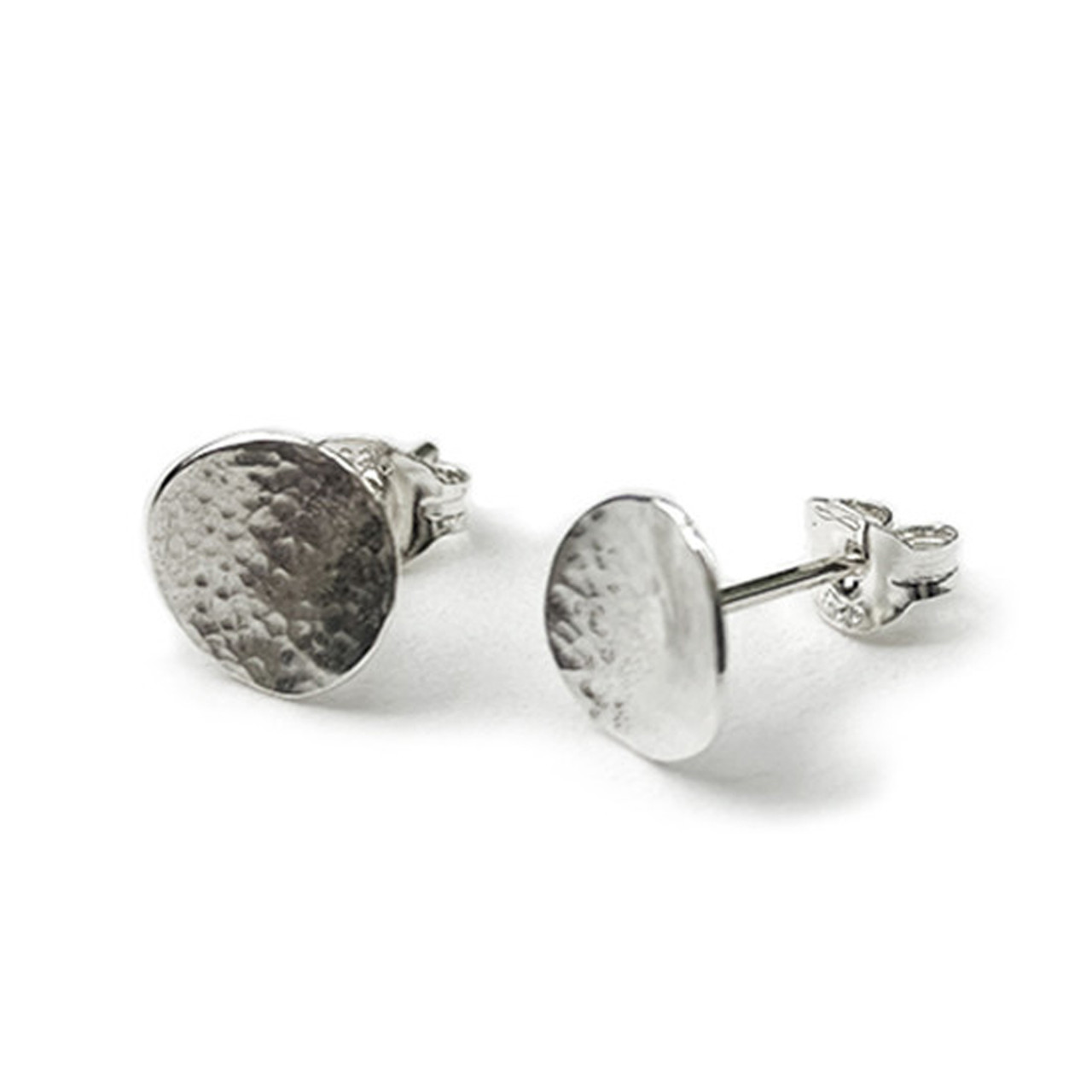 Silver Disco Textured Studs, Latham & Neve, tomfoolery