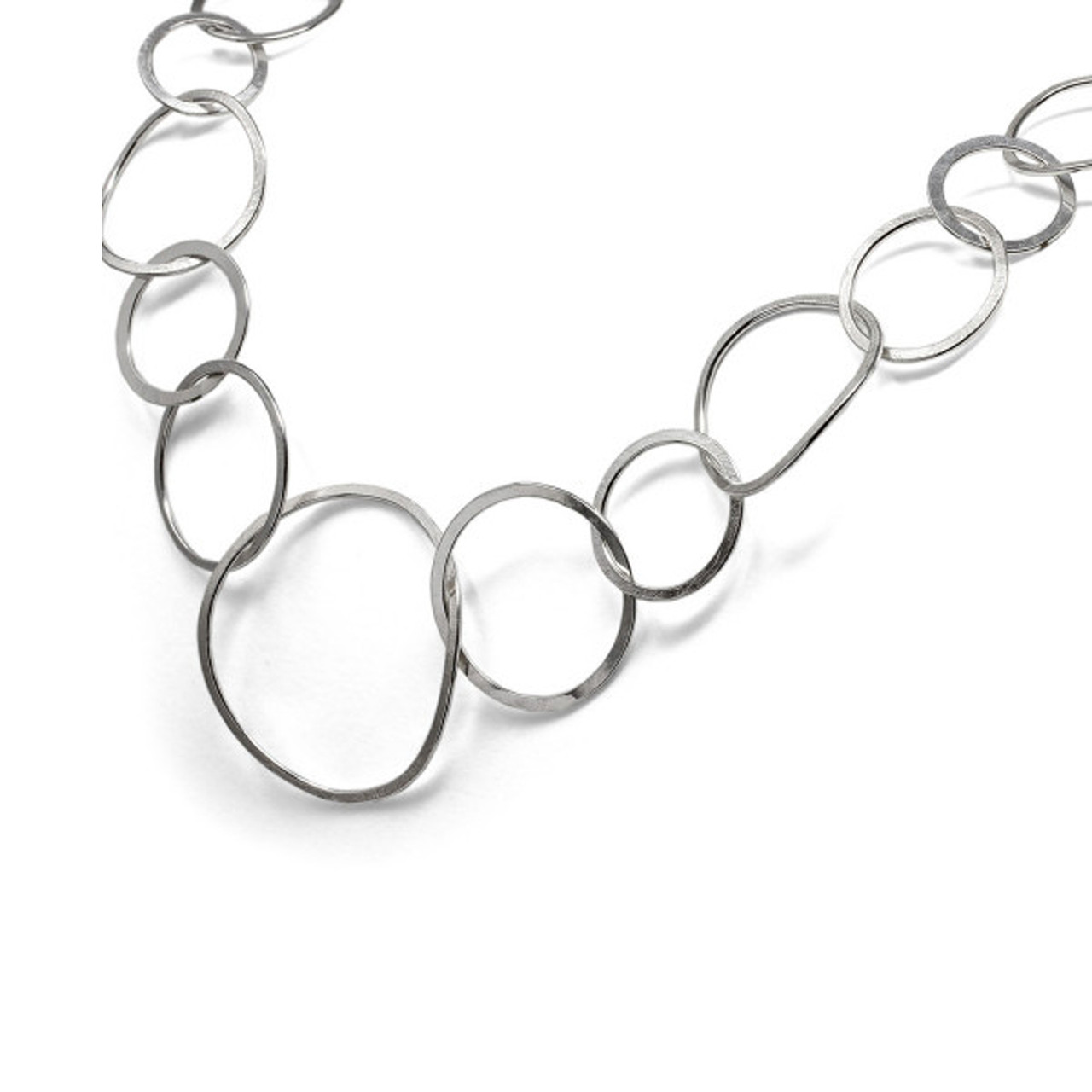 Silver Irregular Circle Necklace, Latham & Neve, tomfoolery