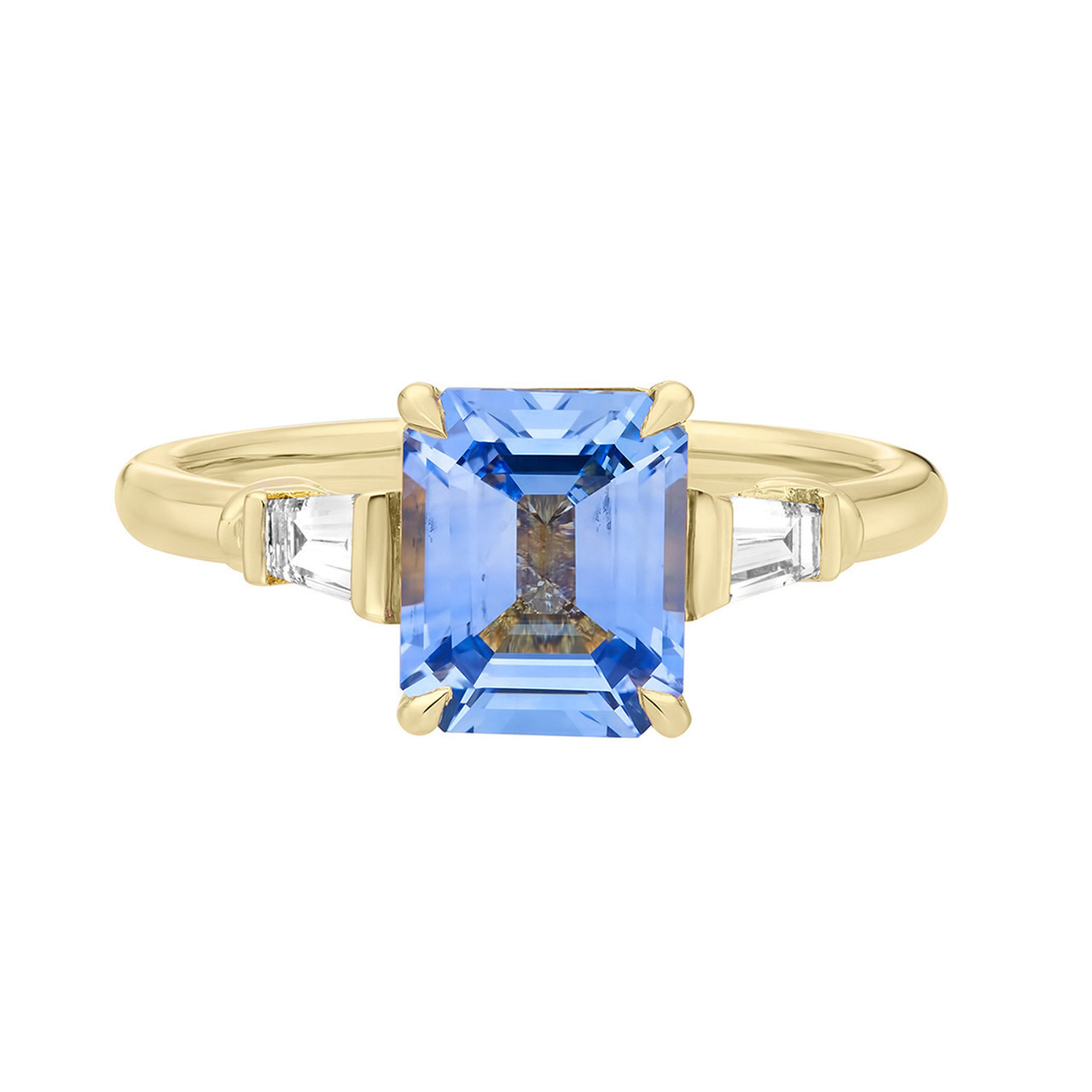 Adelphi Diamond & Octagonal Blue Sapphire Ring, tf House - Art Echo, tomfoolery