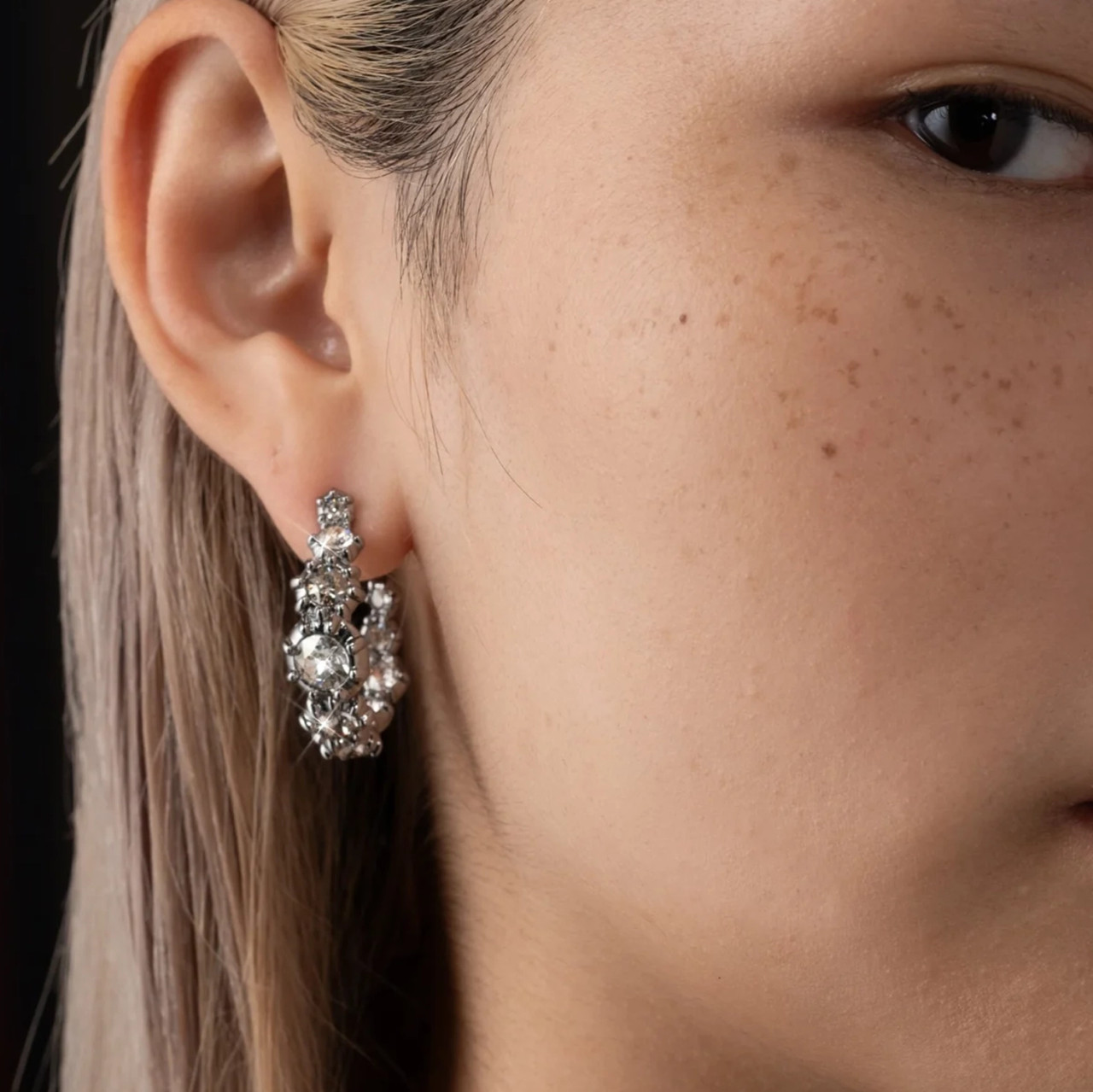 Punk Royale Crystal Hoop Earrings, Alexis Bittar, tomfoolery