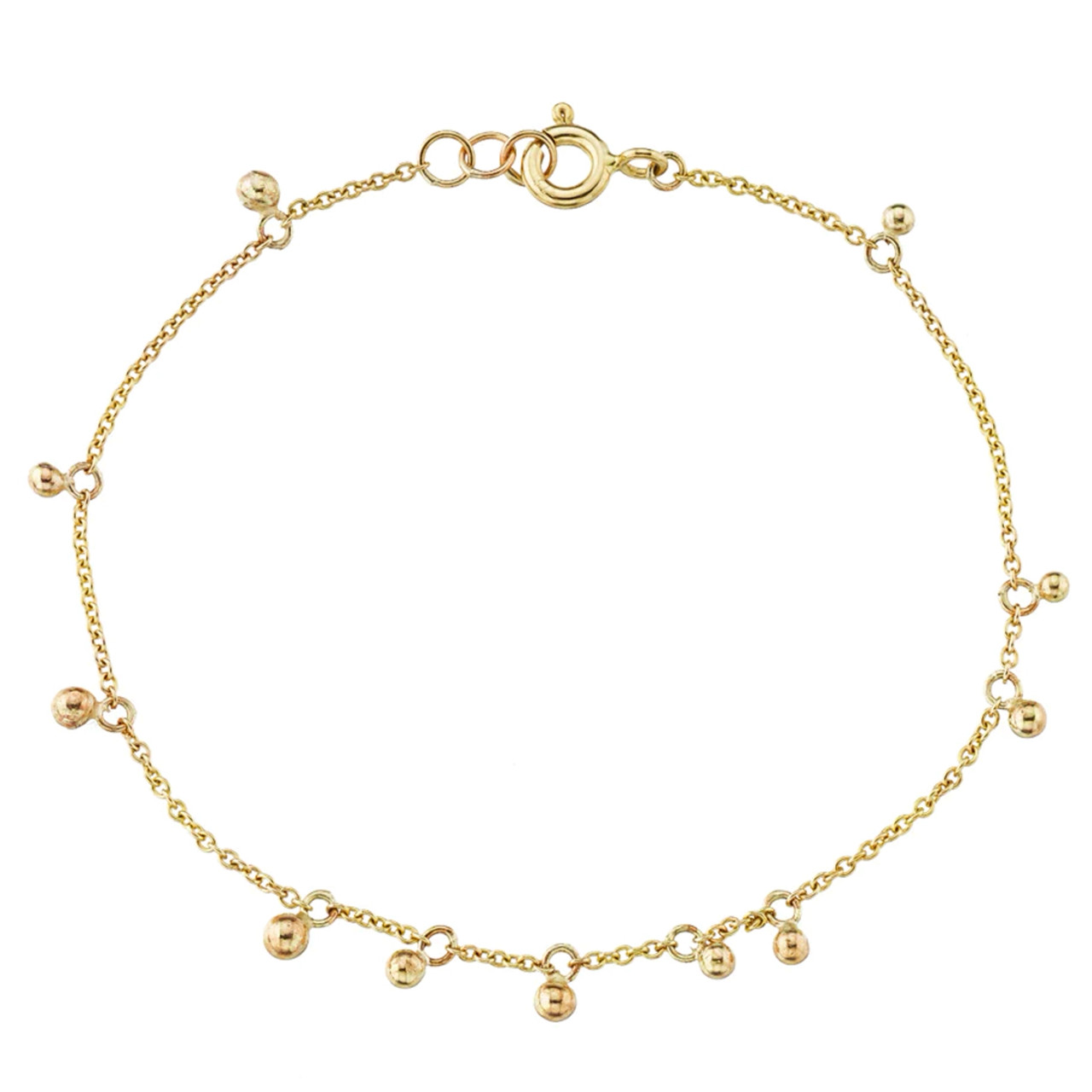 Gold Balls Fine Chain Bracelet, Helene Turbe, tomfoolery