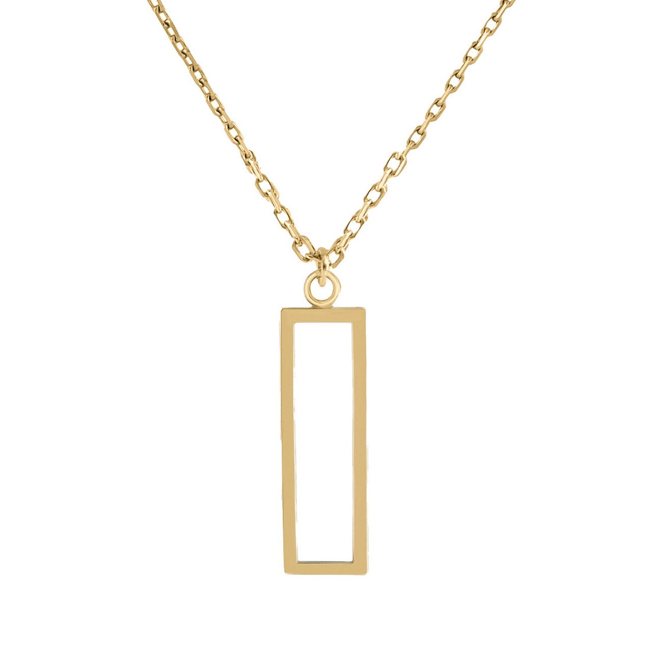 Gold Ouvert Rectangle Necklace, metier by tomfoolery