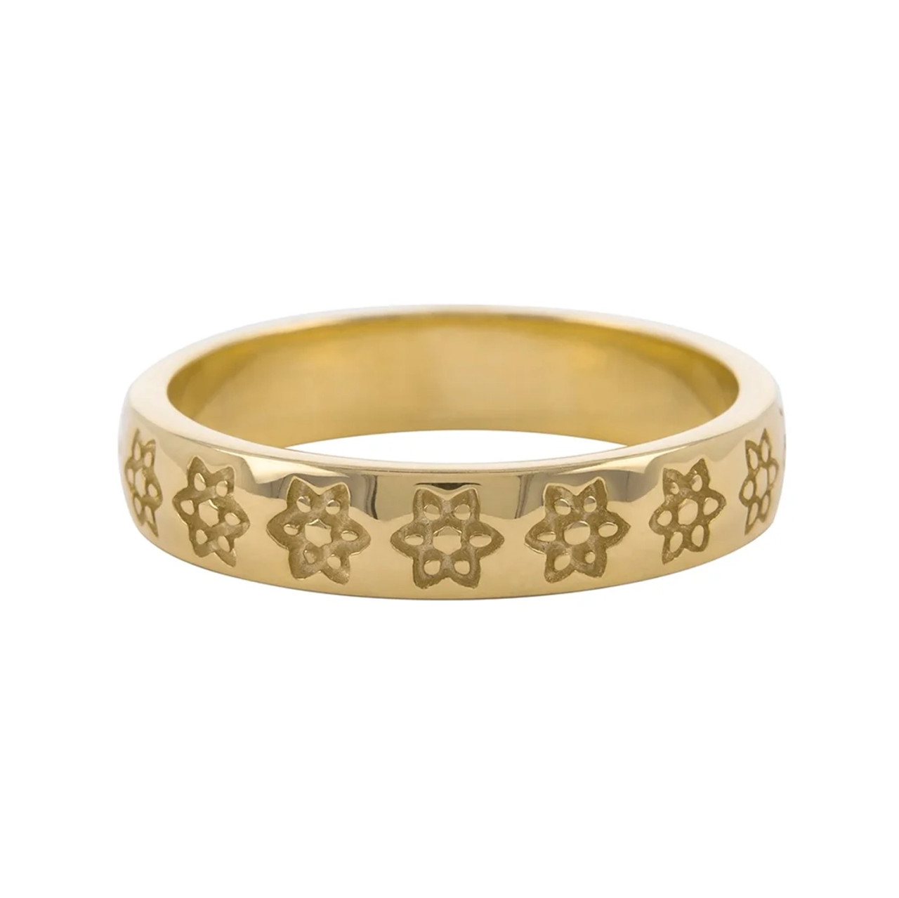 Dala 1 Gold Engraved Band, metier by tomfoolery