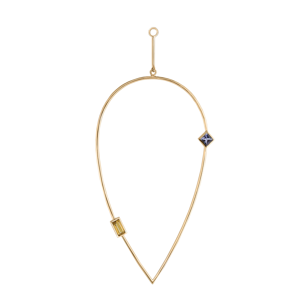 Gold, Tanzanite & Citrine Ouvert Tear Necklace, metier by tomfoolery
