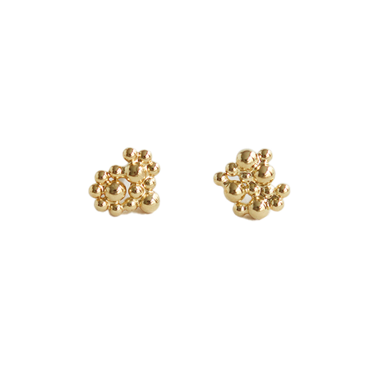 Deia Irregular Gold Studs, Judith Benita, tomfoolery