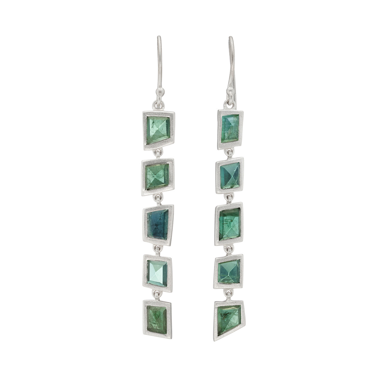 Tourmaline Asymmetric Drop Earrings 0.9, tf House - Tourmaline, tomfoolery