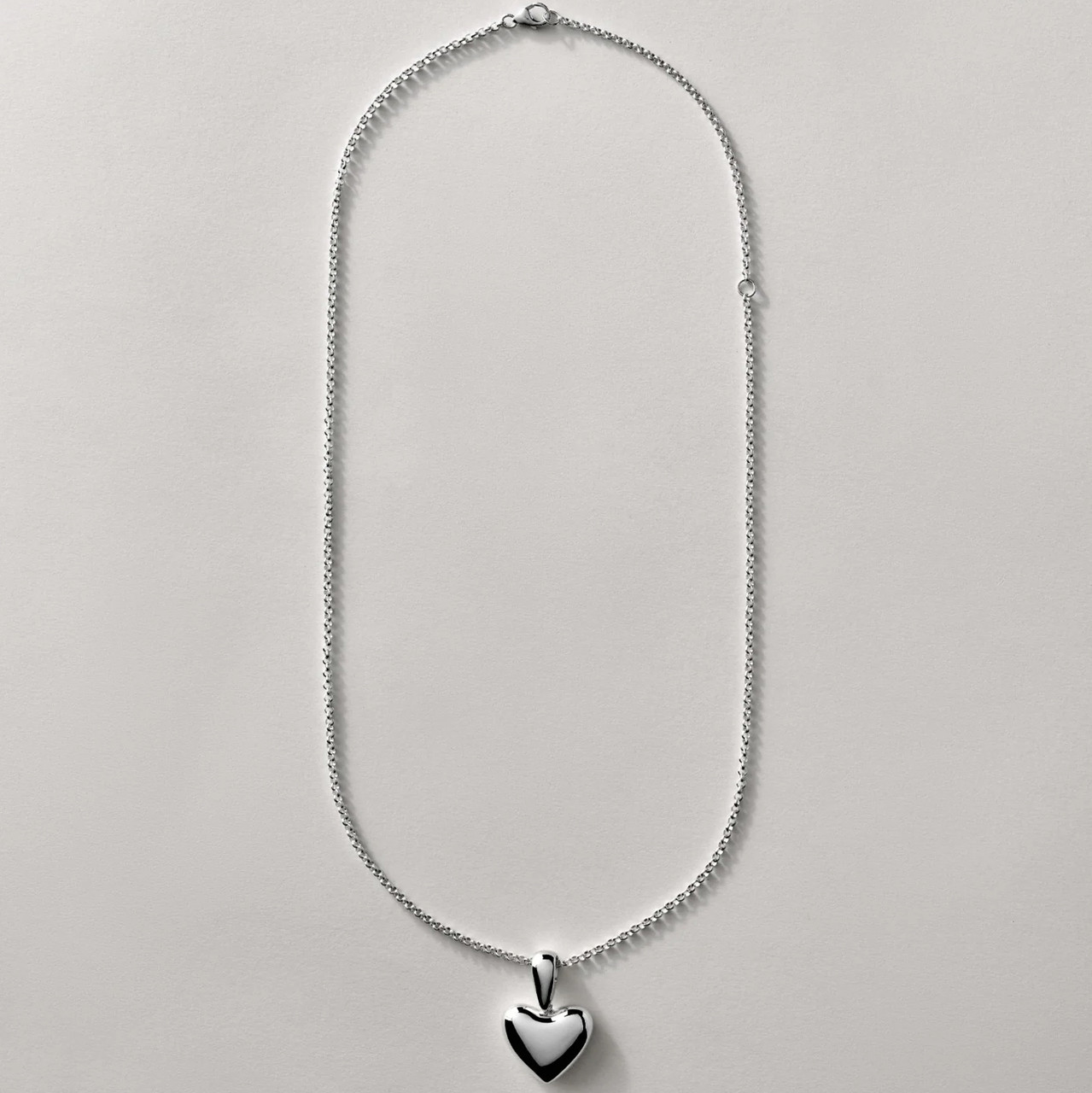 Silver Heart Chain Necklace, Annika Inez, tomfoolery