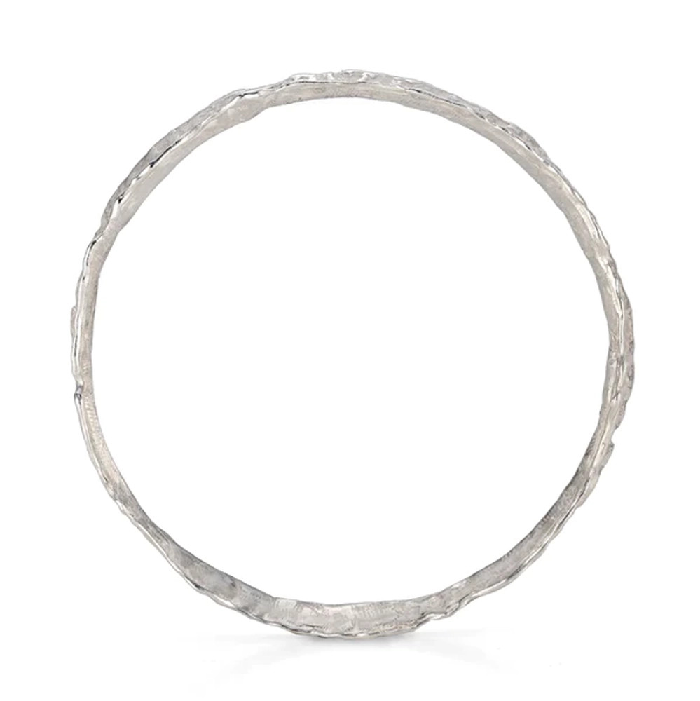 Wave Textured Silver Bangle, Emily Nixon, tomfoolery