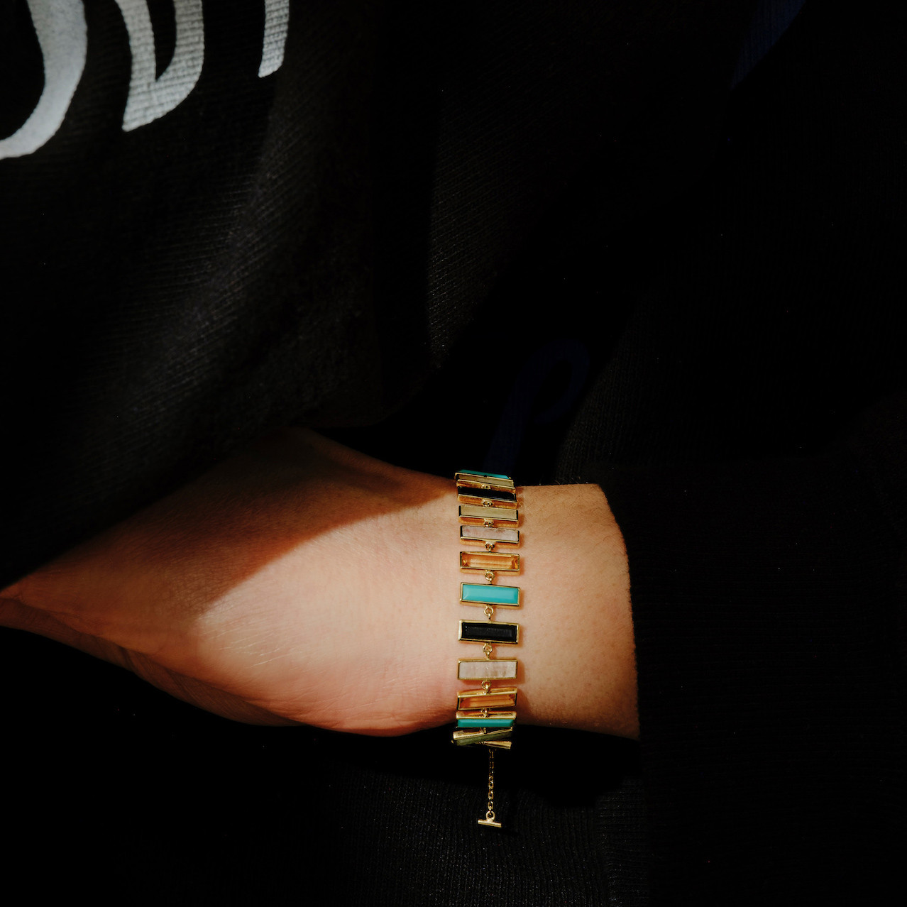 Limited Edition AZ Baguette Gemstone Bracelet, by metier by tomfoolery