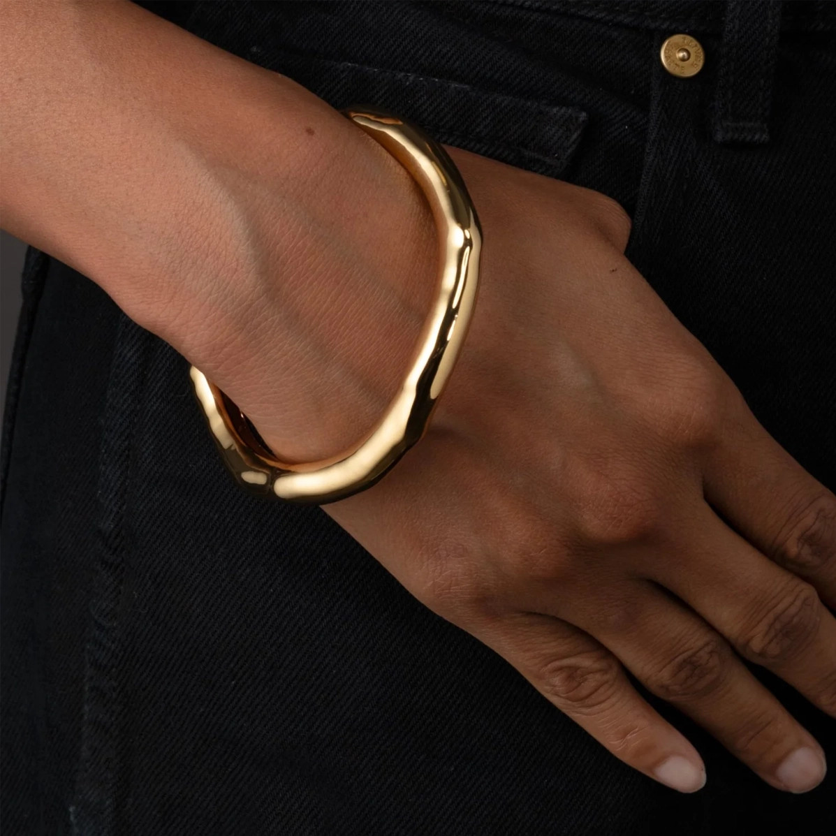 Small Gold Molten Bangle, Alexis Bittar, tomfoolery