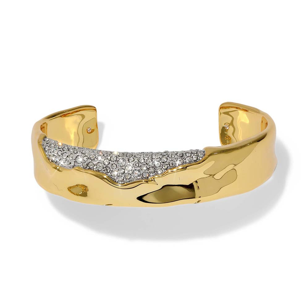 Solanales Gold Crystal Cuff Bracelet, Alexis Bittar, tomfoolery