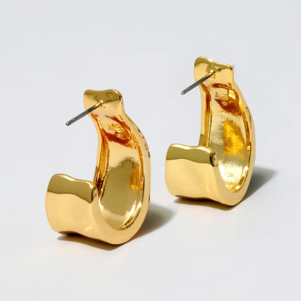 Molten Gold Ribbon Hoop Earrings, Alexis Bittar, tomfoolery