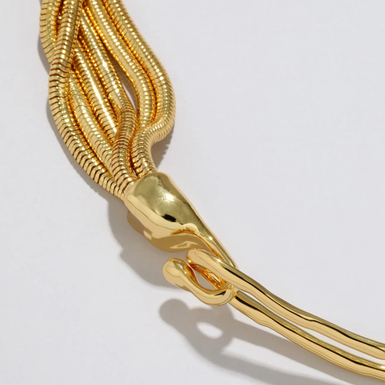 Molten Gold Intertwined Snake Chain Necklace, Alexis Bittar, tomfoolery