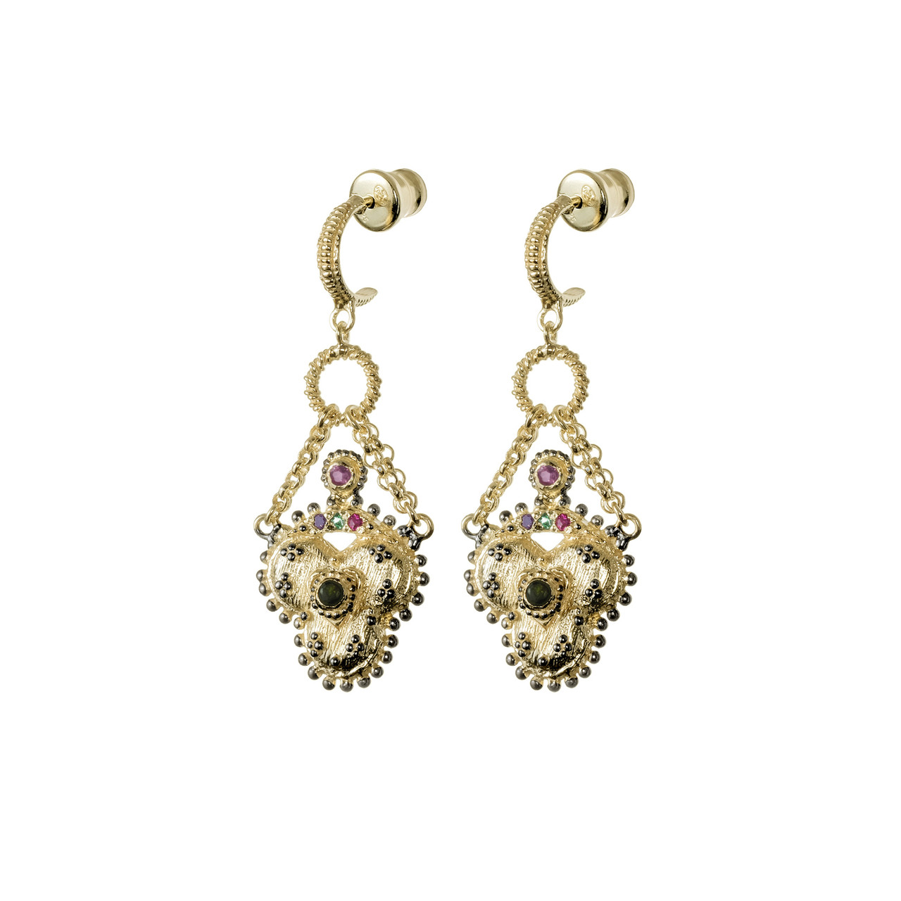 N° 841 Gold Clover Drop Earrings, Marie Laure Chamorel, tomfoolery