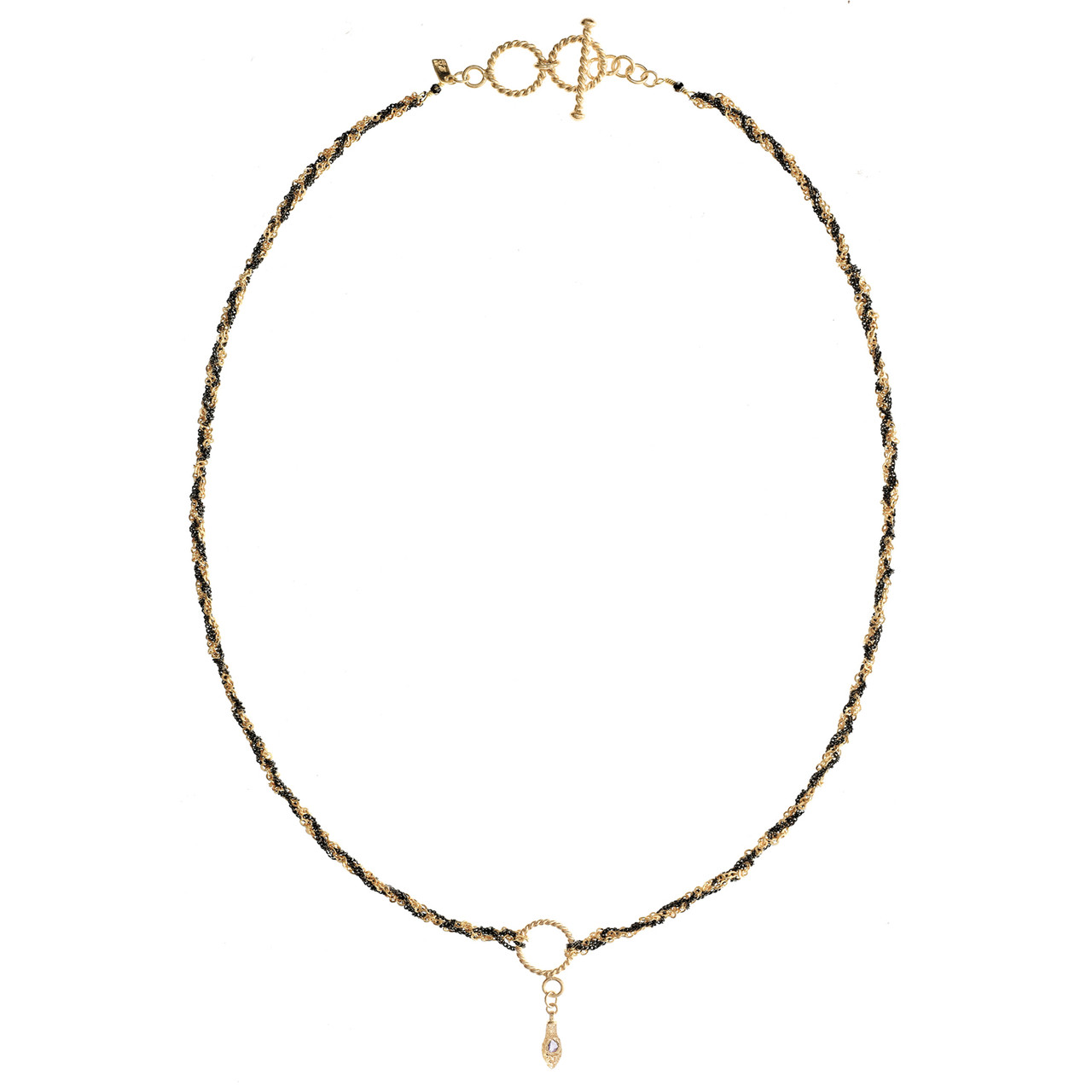 N° 741 Gold & Braided Silk Pendant, Marie Laure Chamorel, tomfoolery