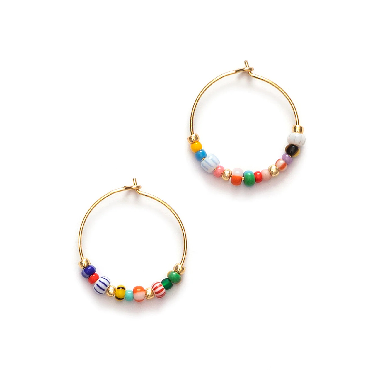 Golden Alaia Beaded Hoops, Anni Lu, tomfoolery