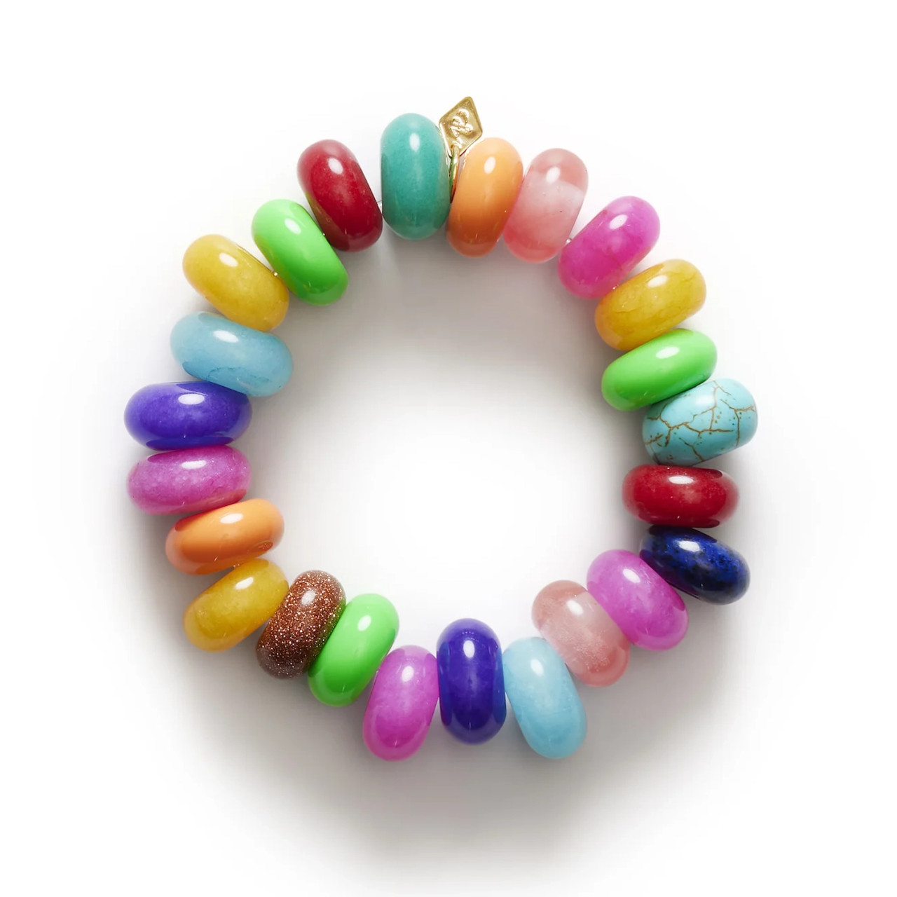 Disco Multicoloured Beaded Bracelet, Anni Lu, tomfoolery