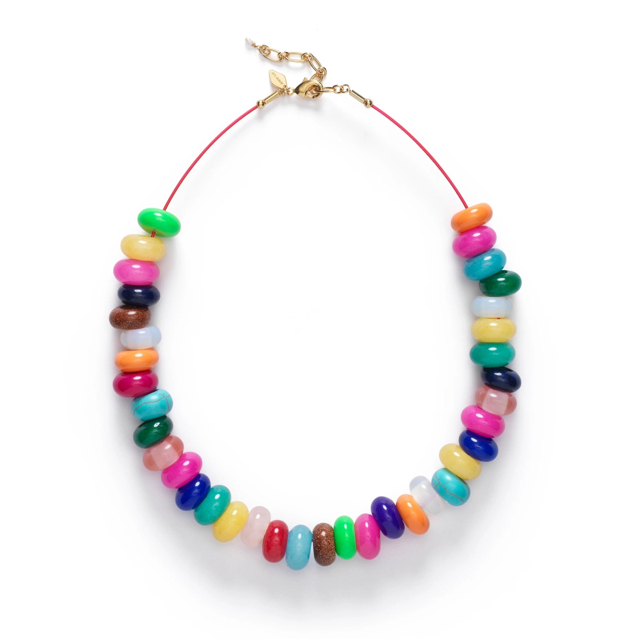 Disco Multicoloured Beaded Necklace, Anni Lu, tomfoolery