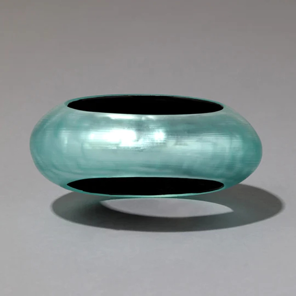 Blue Puffy Lucite Tapered Bangle, Alexis Bittar, tomfoolery