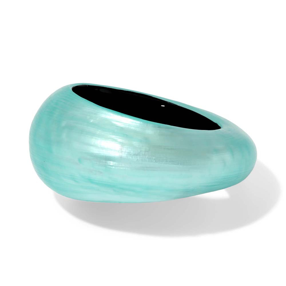 Blue Puffy Lucite Tapered Bangle, Alexis Bittar, tomfoolery