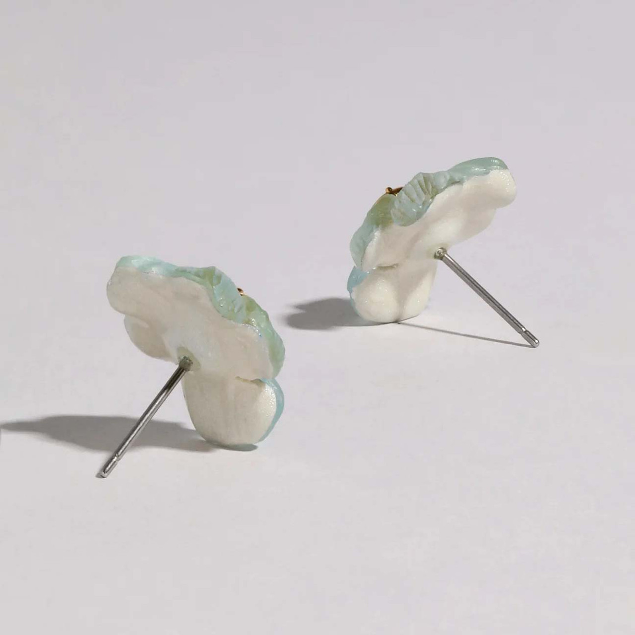 Blue Pansy Lucite Studs, Alexis Bittar, tomfoolery