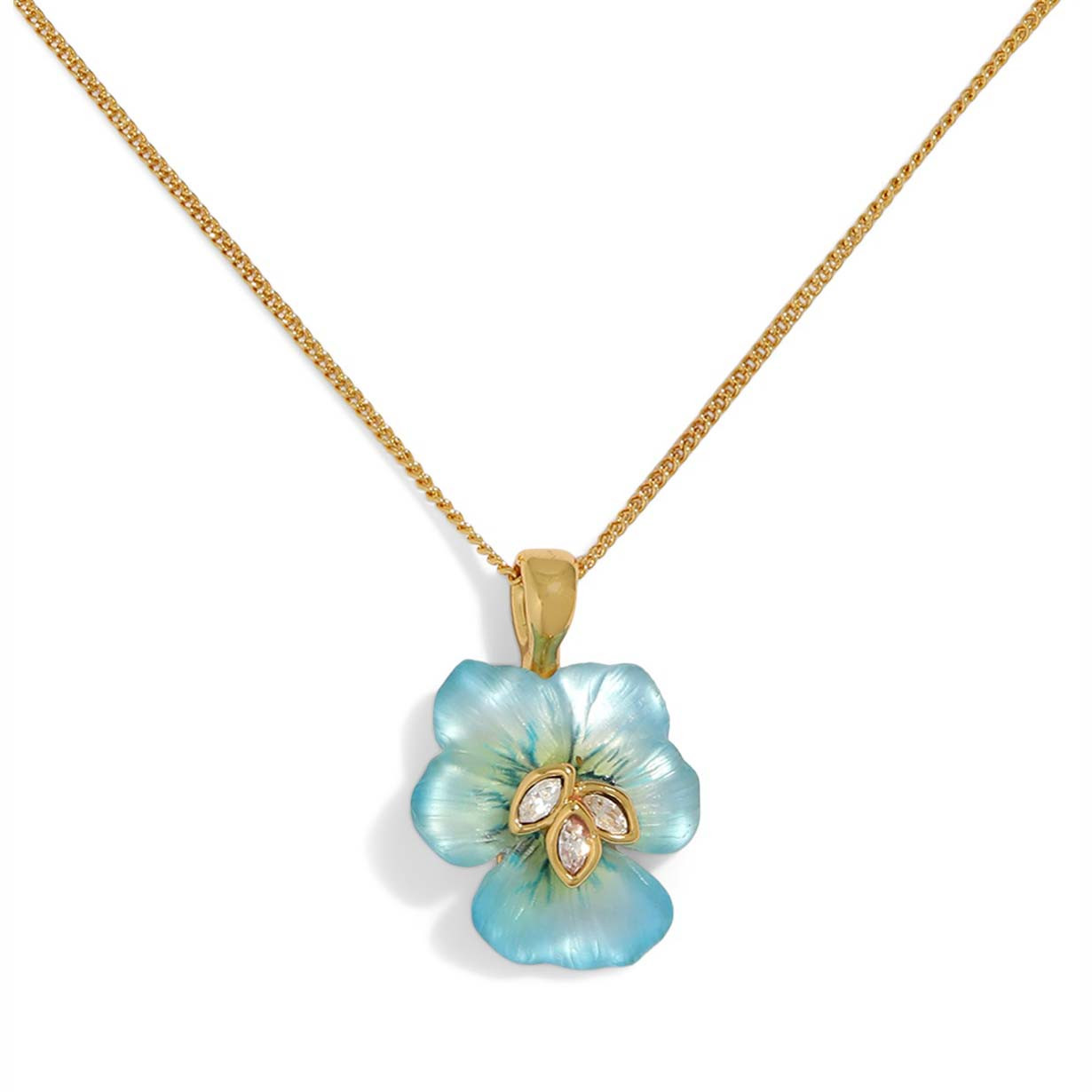 Blue Pansy Lucite Petite Pendant, Alexis Bittar, tomfoolery