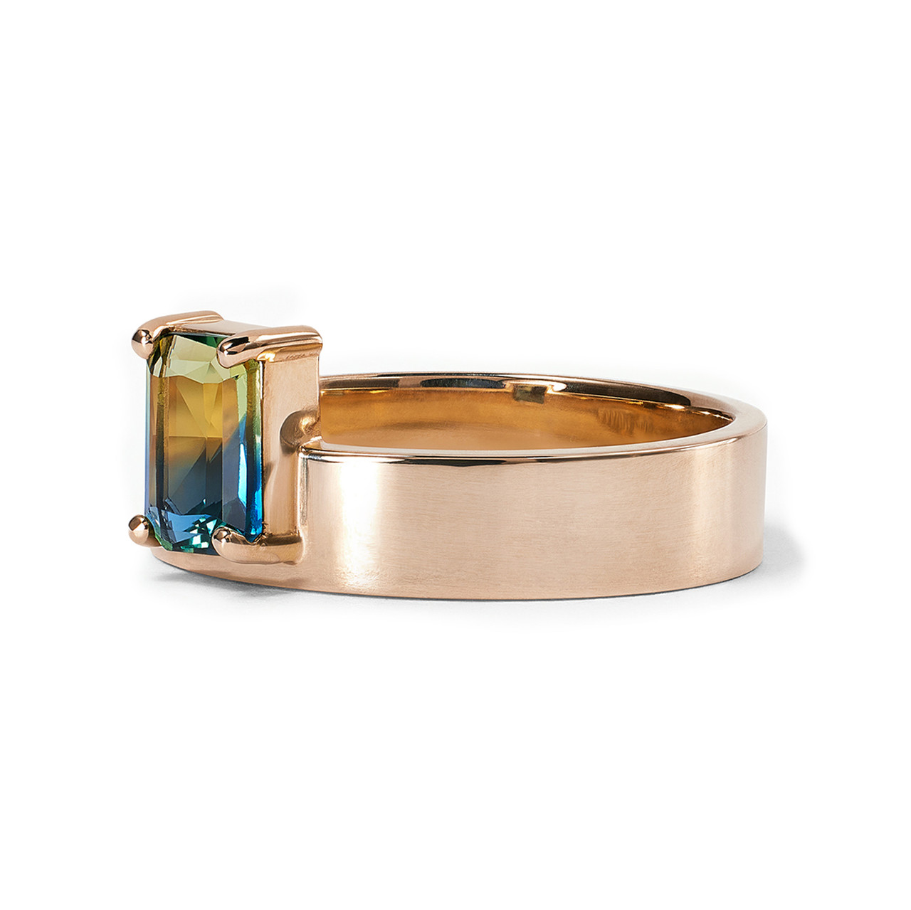 One-Of-A-Kind Bi-Colour Blue Yellow Sapphire Monolith No. 28 Ring, WWAKE, tomfoolery