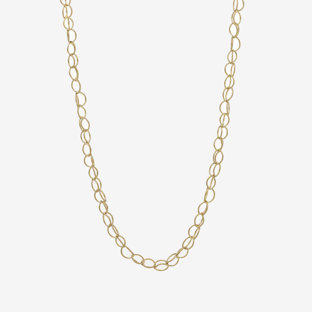 Gold Lily Chain Link Necklace, Sarah Straussberg, tomfoolery