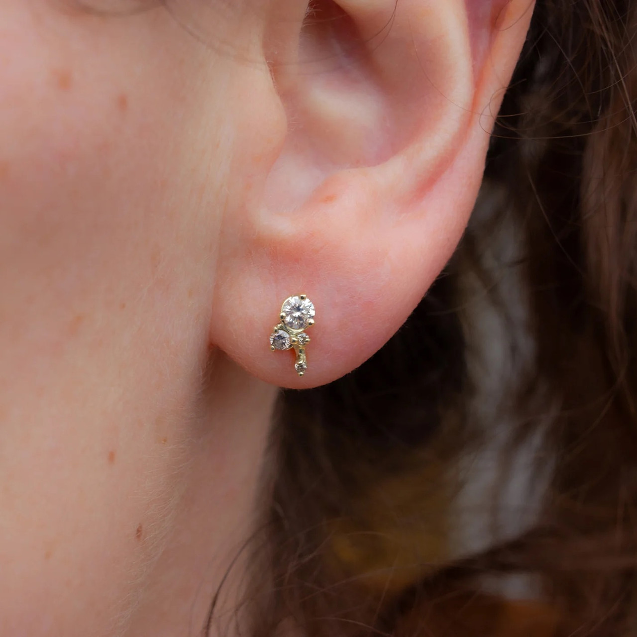 Champagne Diamond Antheia Studs, Irena Chmura, tomfoolery