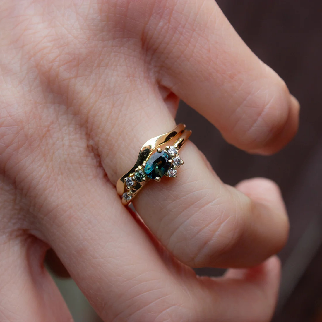 One-Of-A-Kind Parti Sapphire Dryad II Ring, Irena Chmura, tomfoolery