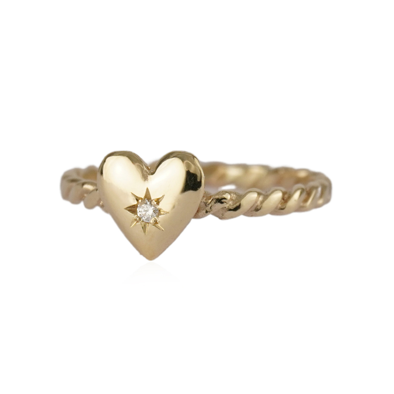 Gold & Diamond Heart Ring, Momocreatura, tomfoolery