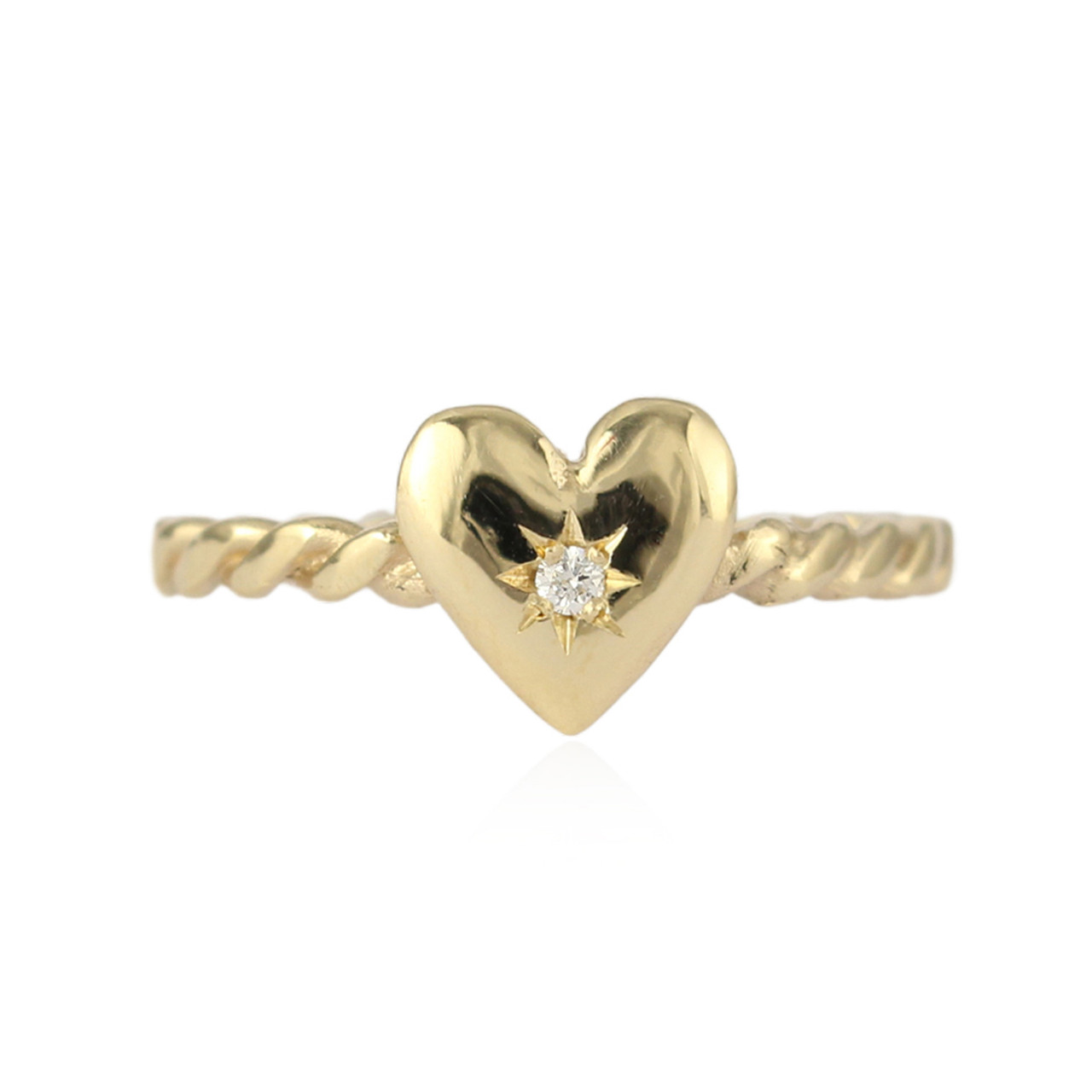 Gold & Diamond Heart Ring, Momocreatura, tomfoolery