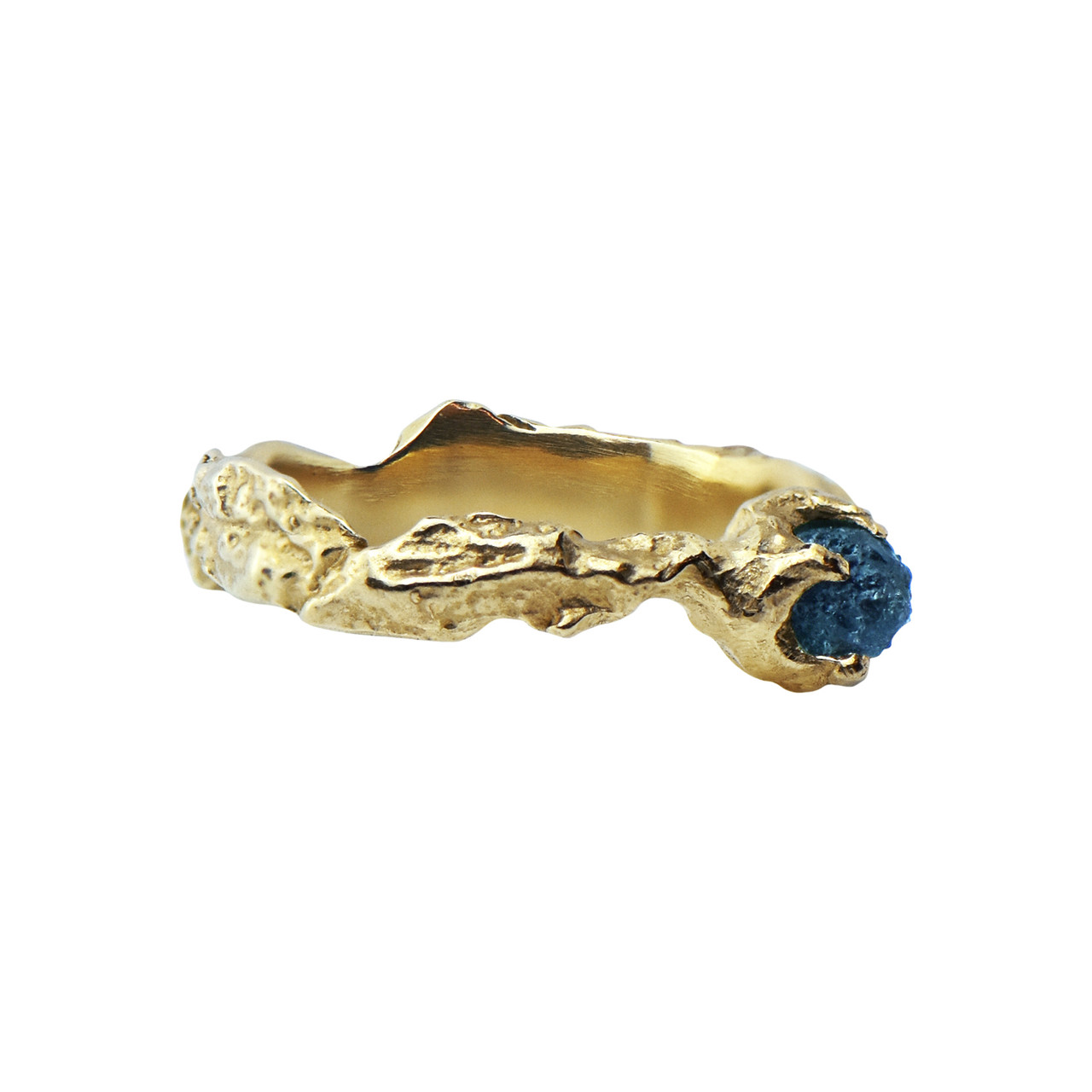 One-Of-A-Kind Gold & Montana Sapphire Band, Issy White, tomfoolery