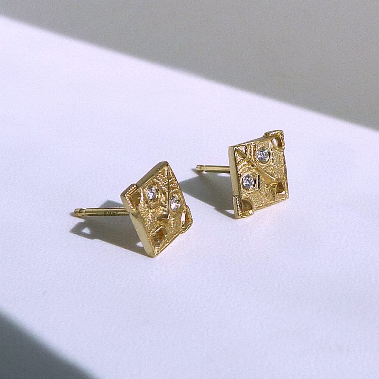 Gold Boreas Studs, DMD Metal, tomfoolery