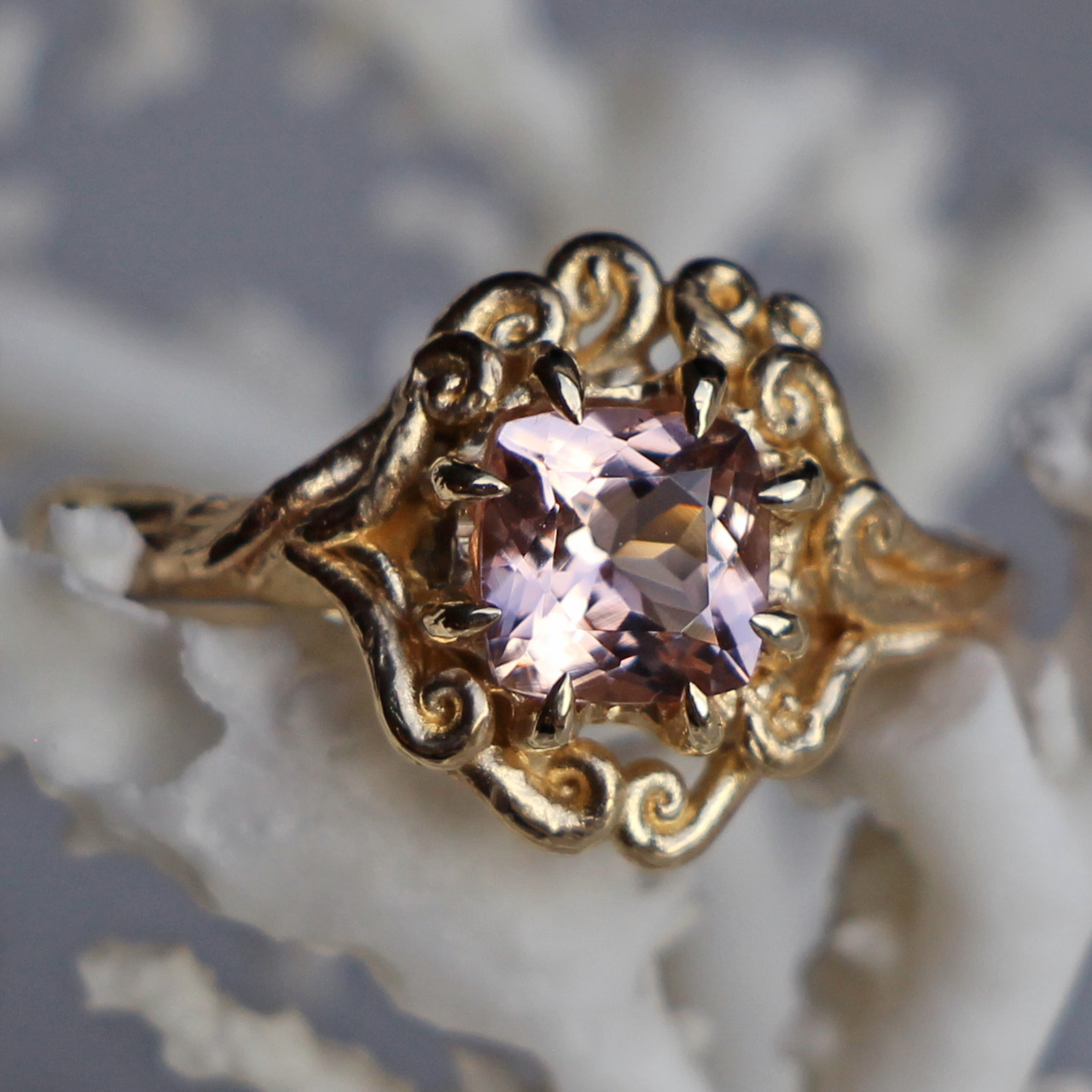 Morganite Gypsy Cove Ring, Alice Clarke, tomfoolery