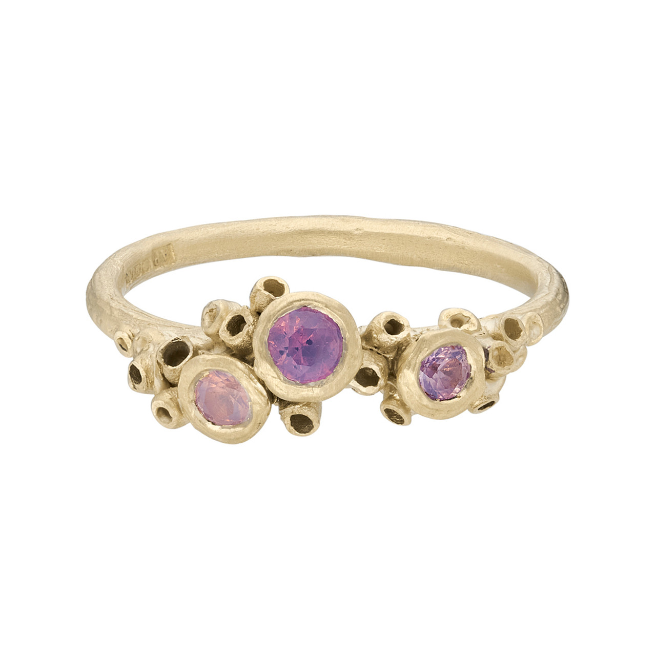 One-Of-A-Kind Pink Sapphire Barnacle Cluster Ring, Ami Pepper, tomfoolery