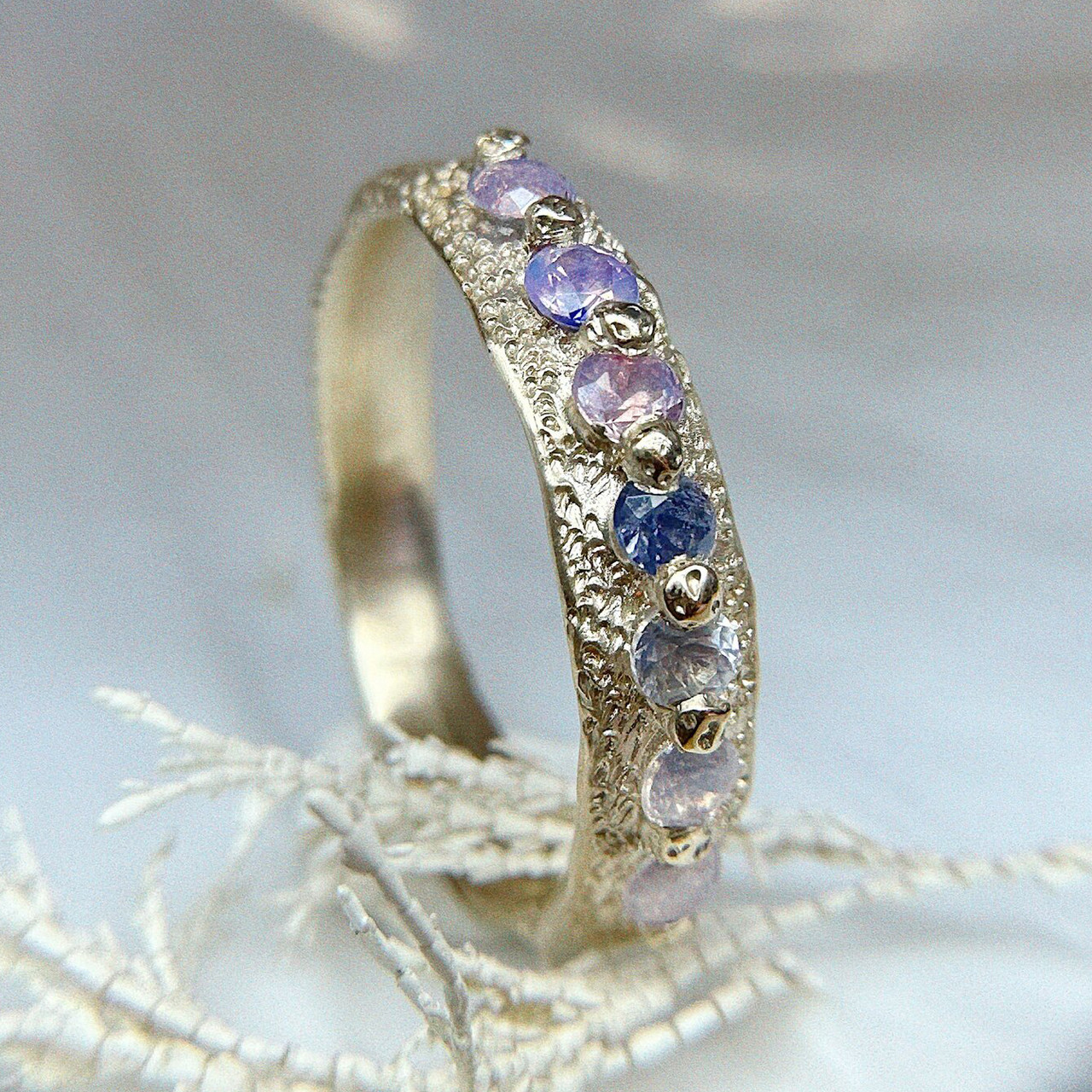 One-Of-A-Kind Ombre Sapphire Mermaid Band, Ami Pepper, tomfoolery