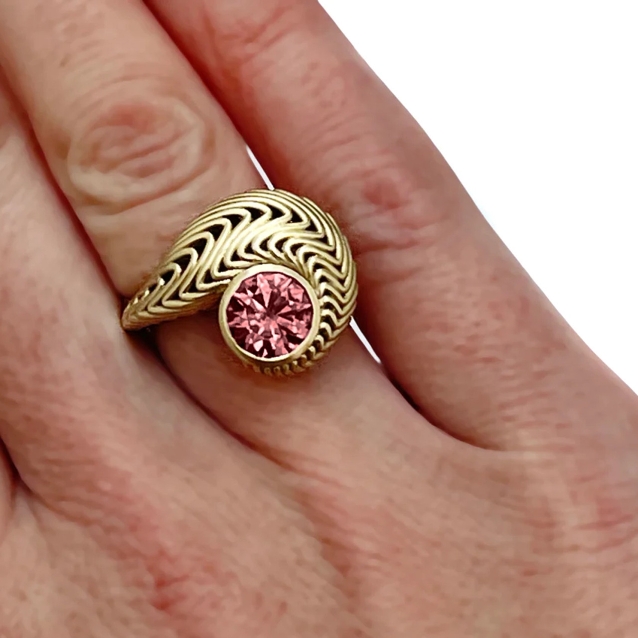 One-Of-A-Kind Pink Tourmaline Swirl Ring, Lynne MacLachlan, tomfoolery