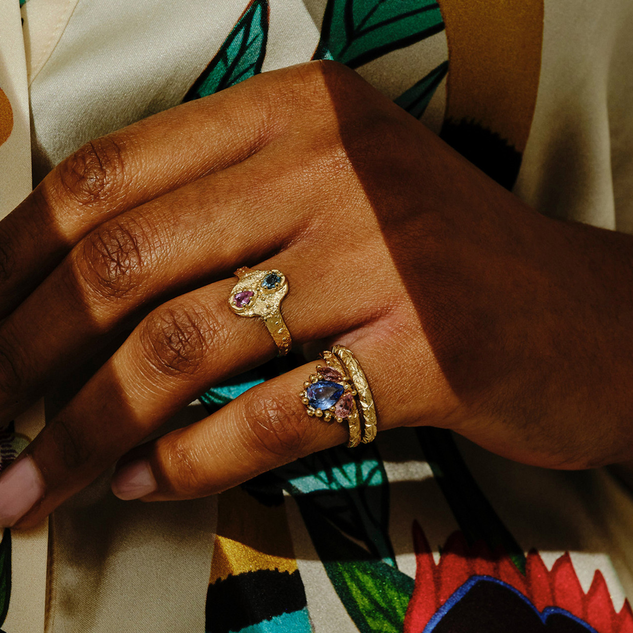 Blue & Purple Sapphire Crown Ring, Ciara Bowles, tomfoolery