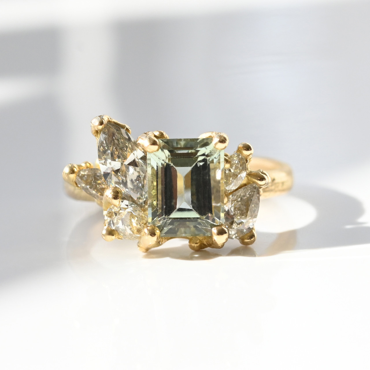 Tourmaline & Diamond Luminous Cluster Ring, Ruth Tomlinson, tomfoolery