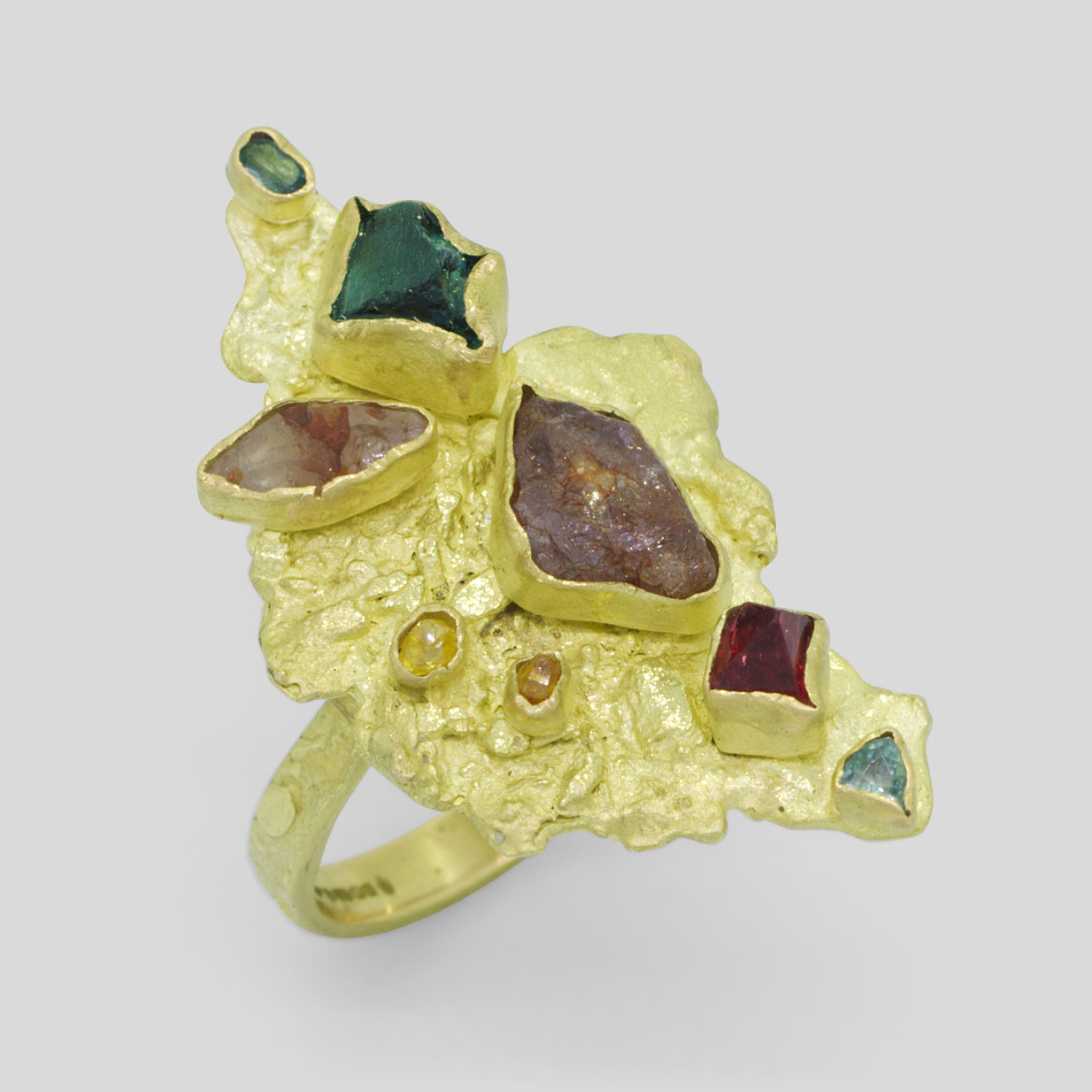 One-Of-A-Kind Gemstone Amulet Ring, Laura Ngyou, tomfoolery
