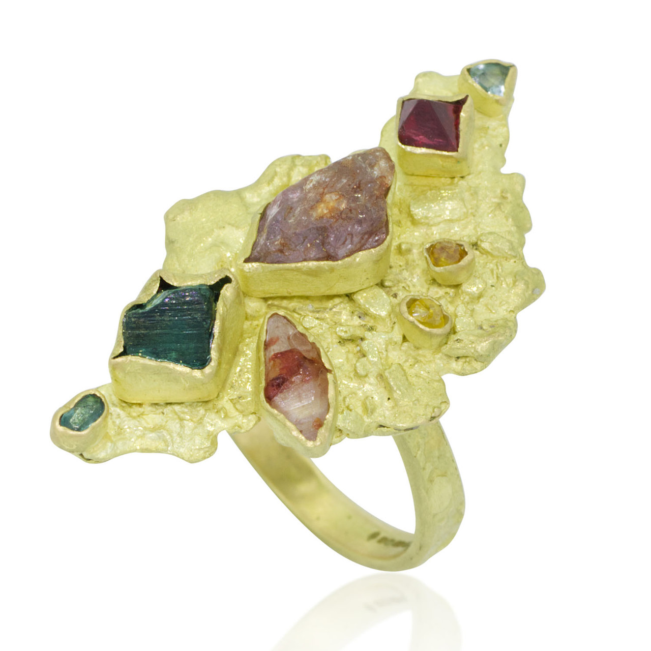 One-Of-A-Kind Gemstone Amulet Ring, Laura Ngyou, tomfoolery