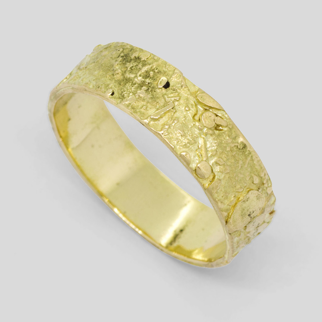 Gold Molten Wedding Band, Laura Ngyou, tomfoolery