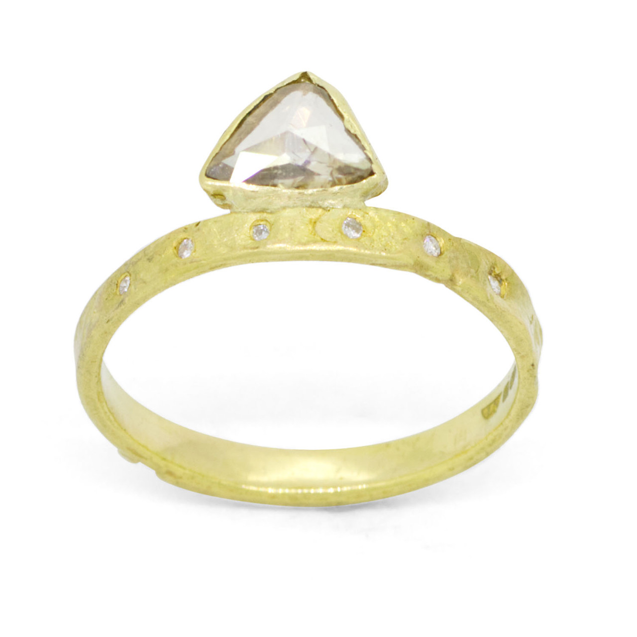 One-Of-A-Kind Molten Triangular Diamond Ring, Laura Ngyou, tomfoolery