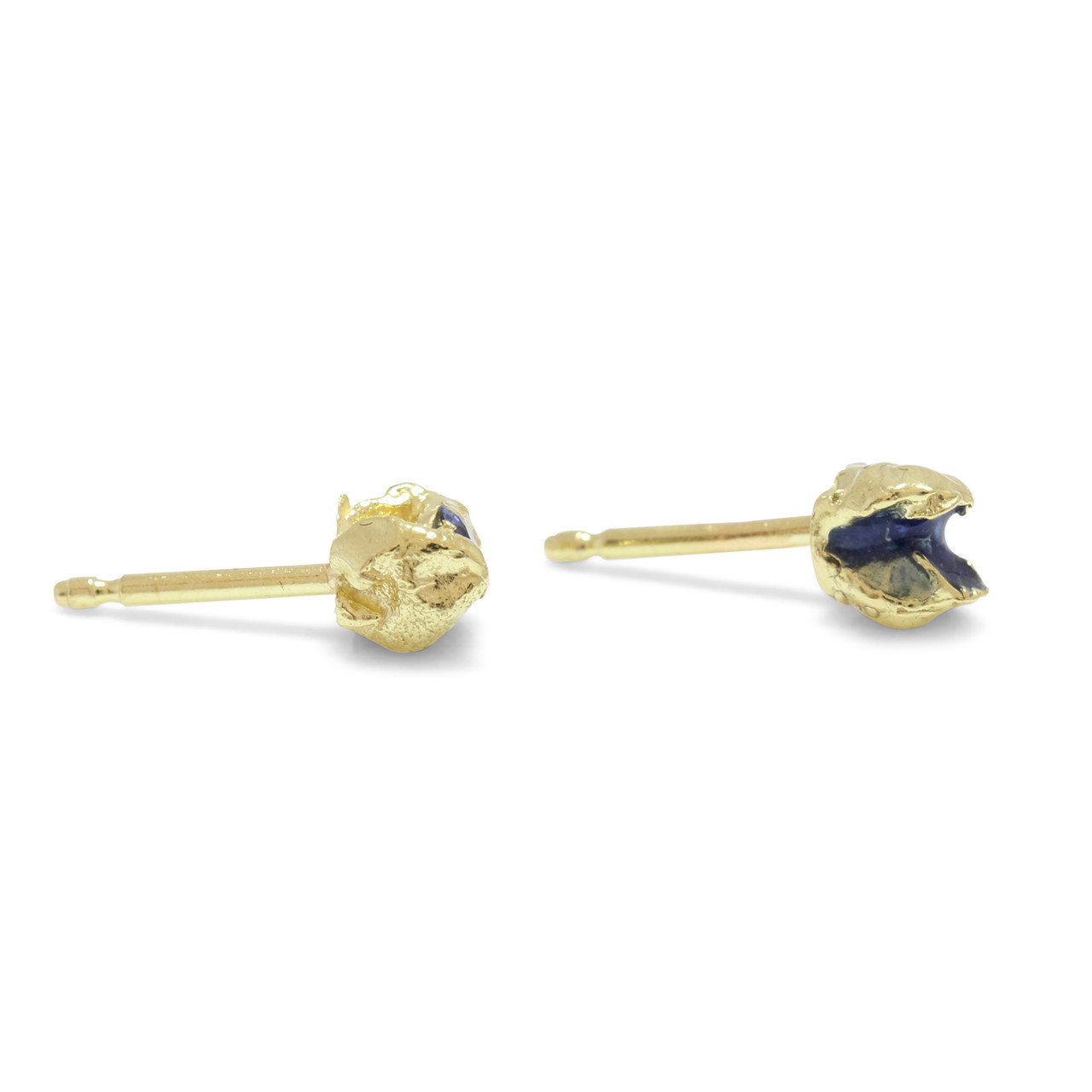 Cluster Mismatched Sapphire & Enamel Studs, Eily O Connell, tomfoolery