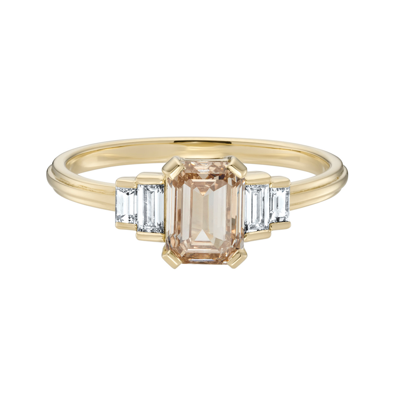 Champagne Empire Five Step Diamond Ring, tf House - Art Echo, tomfoolery