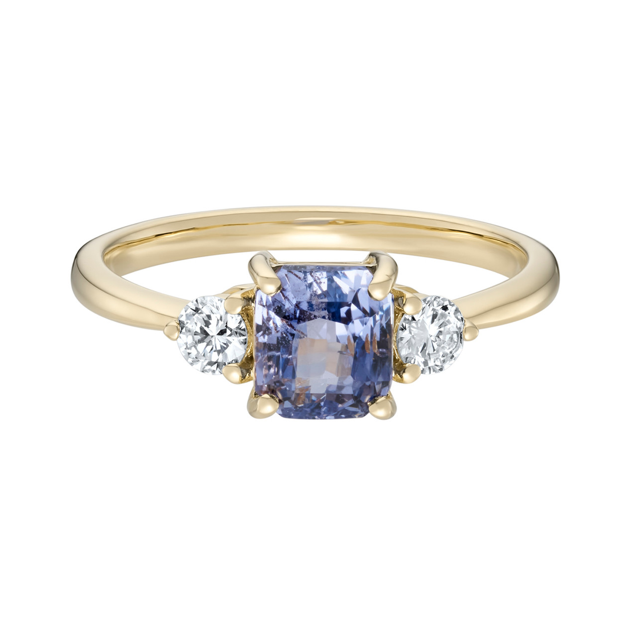 TRIO Light Teal Sapphire & Diamond Three Stone Ring, tf house - Infinite, tomfoolery